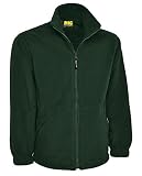 Herren Fleecejacke, klassischer Stil – Arbeit, Freizeit, Sport Gr. XXXXX-Large, flaschengrün