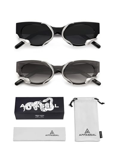 Trendy Sunglasses for Women Men Vintage Narrow Cateye Metal Snake Sunnie Y2k Accessories AP3621