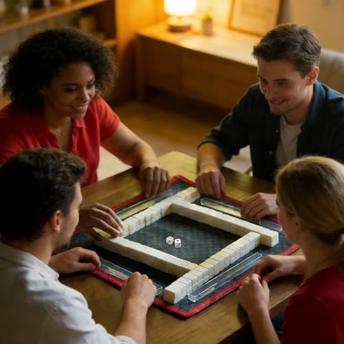 Jeu de mahjong set mini avec rangement pour optimiser l'espace en dortoir