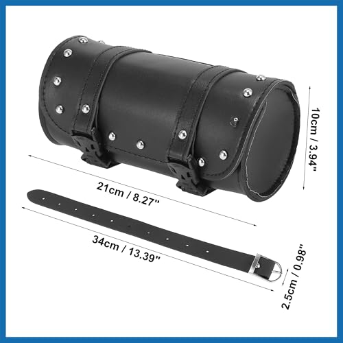 Bolsa para Manubrio de Motocicleta Universal Impermeable Piel Sintética Negra miniatura 7