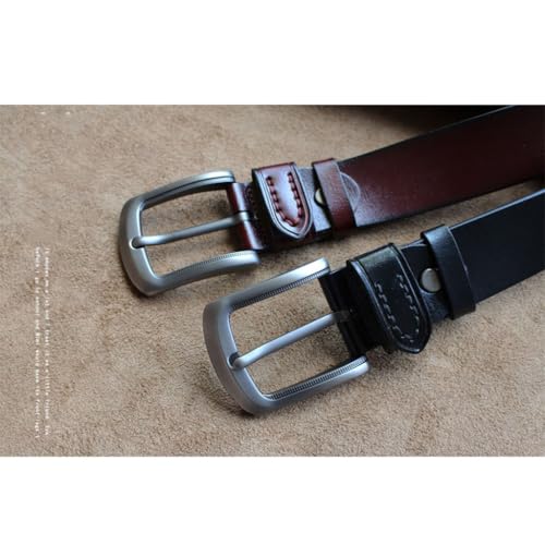 Cowhide Belt, Pin Buckle, Casual Retro Fashion, Extra Large Size For Jeans Casual Pants, 38mm Width, Men's Gift3