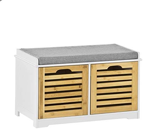 SoBuy Banc Chaussures Entrée Rangement - Meuble à Chaussures avec...