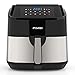 FIMEI Heißluftfritteuse 5.5 L ,1800W Airfryer aus Edelstahl,10 Programmen mit Digitalem Display, Ohne ÖL ohne Fett heissluftfriteuse (Schwarz)