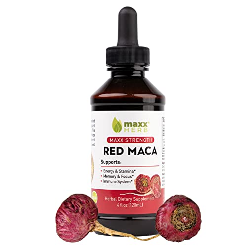 Maxx Herb Red Maca Root Liquid Extract for Stamina & Focus 4 Oz