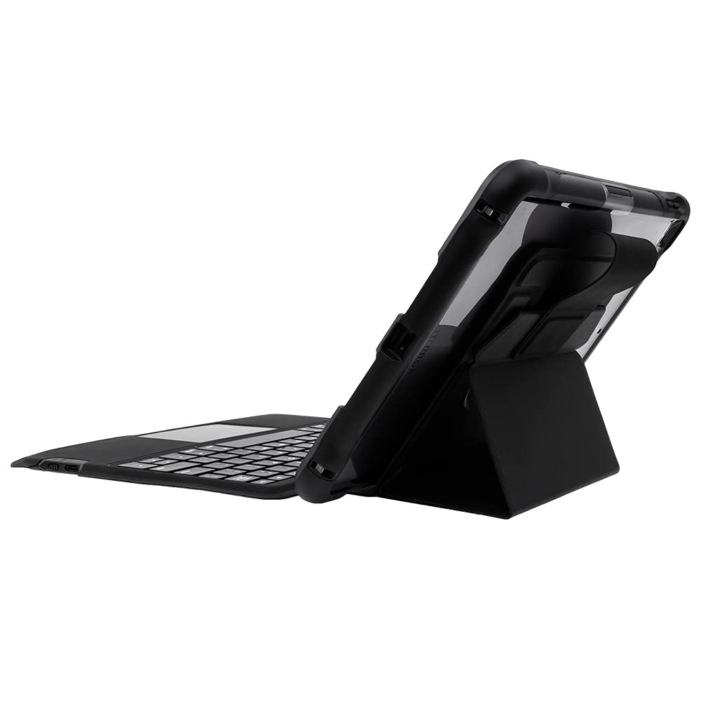 Otterbox Cover con Tastiera UnlmitED per iPad 10, 2' (7.ª Gen / 8.ª Gen / 9.ª Gen), Protettiva e antishock con Tastiera NORDICS Testata a Norme Mil-Std, Nero/Trasparente, Versione No Pack Retail