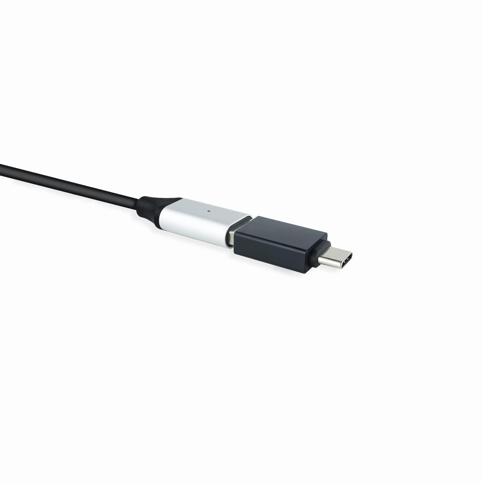Nanocable 10.02.0010 - Adattatore USB-C verso USB 3.1, USB-C/M-USB-A/H, Alluminio, Noir