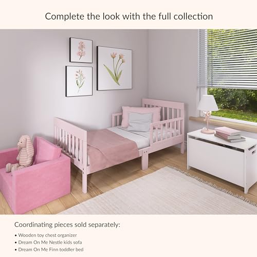 Dream On Me Finn Toddler Bed, GREENGUARD Gold, Pinewood, Pink - image 6
