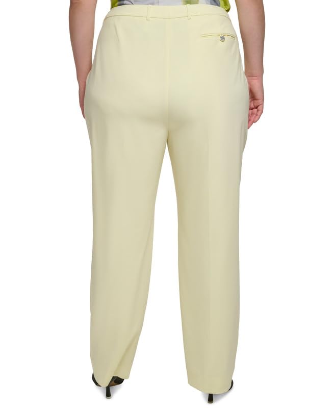 Calvin Klein Women's Plus Size Lux Modern-Fit Straight-Leg Pants (Endive, 16W)2