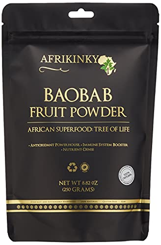 Baobab Fruit Powder | Queen of Superfoods | Gluten Free and Vegan (8 Ounce) | 100% Natural I Premium from Africa by Afrikinky