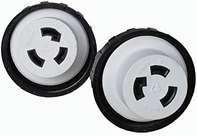 Amp Up Marine & RV Cords 125v 30 amp Male x (2) 30a Female Marine Y Splitter Boat Shore Power Adapter, White - 22323