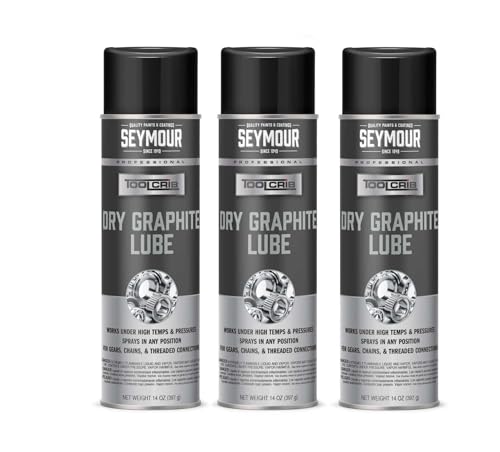 Image of Tool-Crib Dry Graphite Lubricant, 14 oz Aerosol – 3-Pack – Industrial-Grade Dry Lube for Metal, Hinges & Locks – Part Number 620-1506