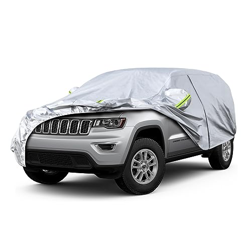 Image of Koukou SUV Car Cover Custom Fit Jeep Compass from 2006 to 2025, Waterproof All Weather for Automobiles, Sun Rain Dust Snow Protection. (Ships from US Warehouse, Arrive Within 3-7 Days)