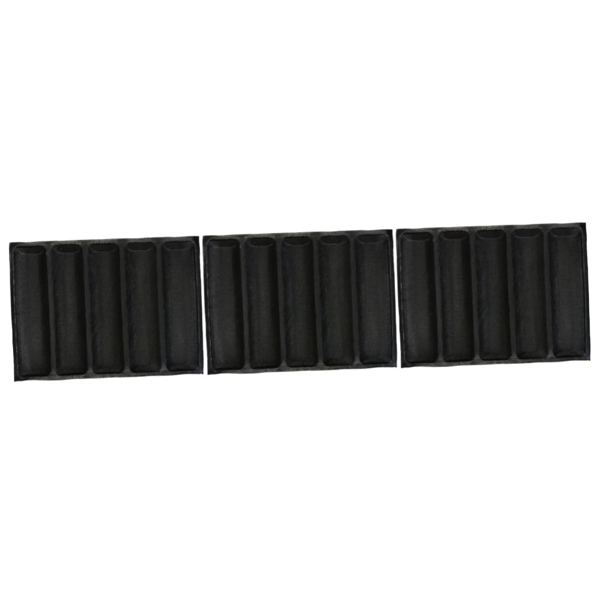 Cabilock 3 Pièces Moule à Rectangulaire Silicone Non Adhésif pour Cuisson à pour Gâteaux et Baguettes Ustensile de Cuisine Pratique et