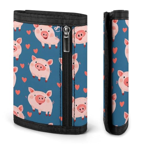 Cute Pigs Pattern Trifold Wallets Lightweight RFID Blocking Wallet Credit Card Holder Custom Gifts for Men Women3