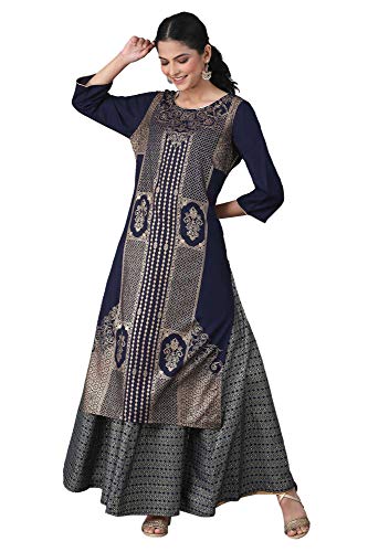 Image of ELLEVEN Polyester Flared Skirt