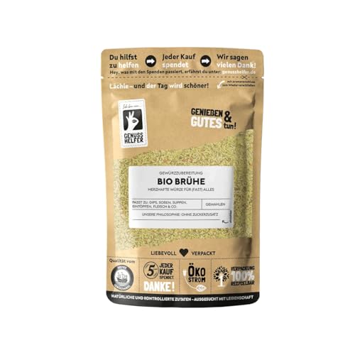 Bremer Gewürzhandel Bio-Brühe, Bio Gemüsebrühe ohne Hefe und Glutamate, Suppenpulver, zum Kochen von Suppen und Saucen, 250g