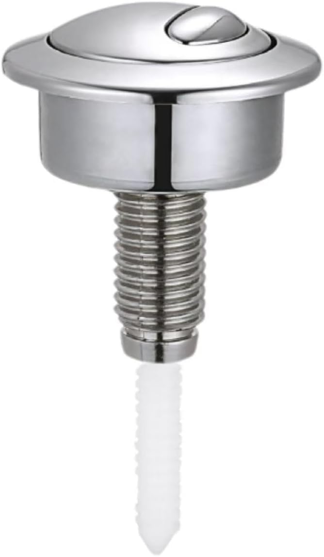 Jt2d Silver Abs Plastic Toilet Push Button, Dual Flush Toilet Cistern Push Button For 49 Model, Fit For Standard Cistern Holes 38-42Mm (Silver)