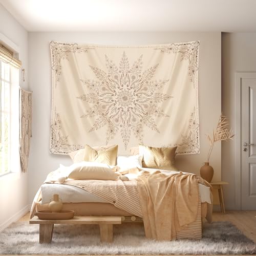 Damanse Floral Bohemian Tapestry-Flower Aesthetic Tapestry-Hippie Wall Hanging Boho Tapestry-Small Mandala Room Decor-Tapestries For Bedroom Living Room Dorm thumb #1