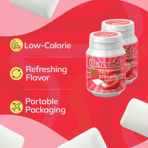Choward's Strawberry Gum, Refreshing Sugar Free Gum, Pack of 2 - image 5