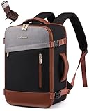 LOVEVOOK Mochila de equipaje de mano, Negro + Gris +