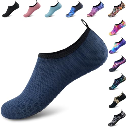 Image of Womens Mens Water Shoes Quick Dry Aqua Socks Barefoot Slip-on Beach Swim Yoga Outdoor Water Sports Blue-38/39
