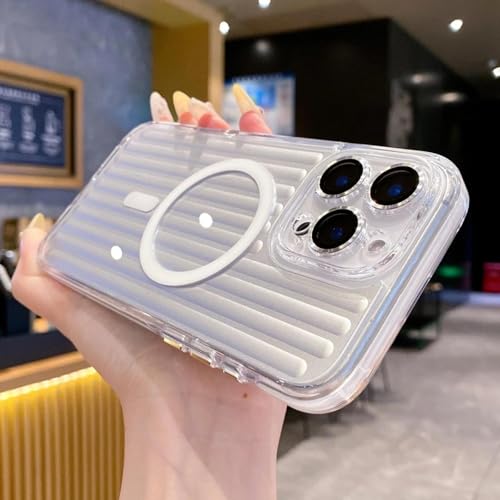 Coque de Luxe iPhone 16 Motif Bagage Blanc Magnétique Antichoc