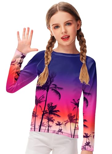 Image of Remimi Unisex Kids Rash Guard Long Sleeve SPF 50+ Tie Dye Sun Shirt 3-12 Years