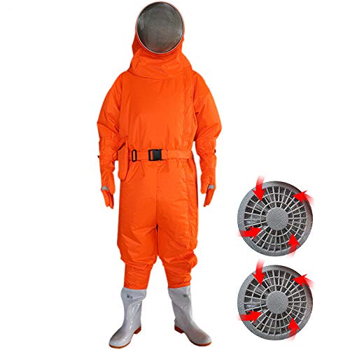 APENCHREN Beekeeping Suit/Beekeeping Protective Clothes, Ventilated Overalls with veil, Work Clothes - for Apiary, Bee House, Farm and Apiarist,Orange-S
