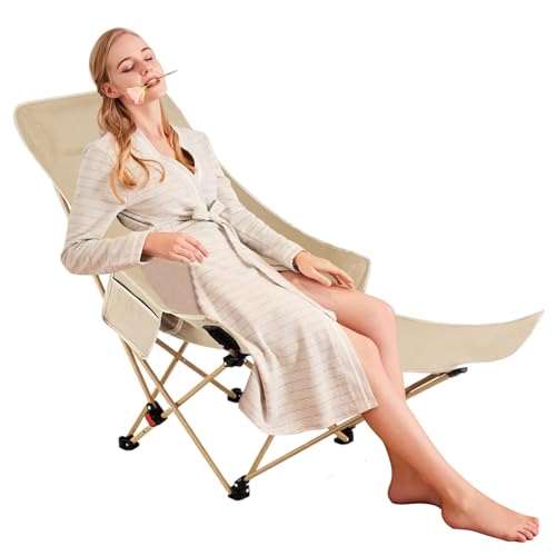 XIAOXIAOYU Silla plegable Camping | Sillón ligero para exterior | Altura ajustable ergonómica ligera para playa, Césped Piscina Balcón