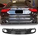 WDMNAO Auto Carbon Fiber Heckstoßstange Lippe Diffusor Spoiler für Audi A7 Sline 2011-2014 S7 2013-2015, Kofferraumspoiler Autodach Rear Spoiler Lippe Anbauteile Tuning Ersatz Umbau Zubehör