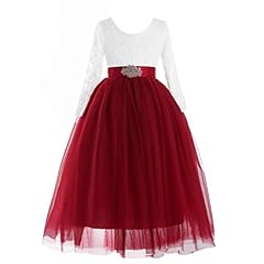 Lace Sleeve Wine Red + Ivory