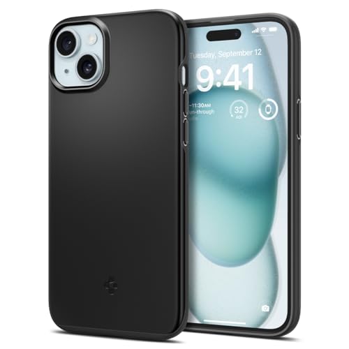 Spigen Thin Fit Coque pour iPhone 15 - Noir