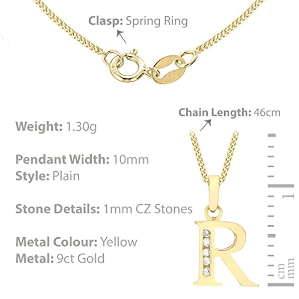 Carissima Gold Dam diamantskuren pansarkedja med 10 mm x 12 mm kubisk zirkonia berlock 9 k (375) gult guld 0,7 mm 46/18 tum
