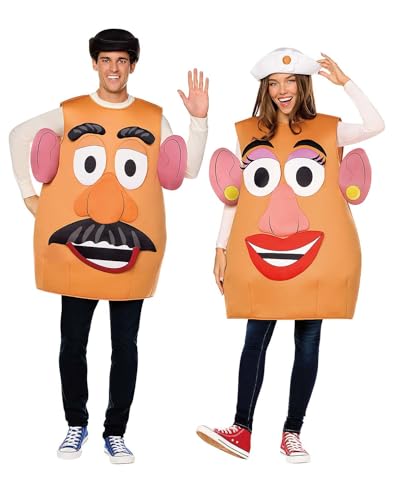 Spirit Halloween Toy Story Adult Mr. & Mrs. Potato Head Costume Officially Licensed Disney Pixar 2-in-1 Cosplay Outfit Men ONE SIZE FITS MOST Standard Multicolor