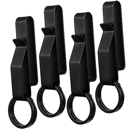 Porte-clés de ceinture en acier inoxydable avec anneau amovible rapide