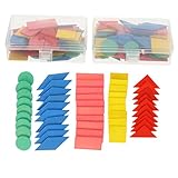 WESIEVYA 2 セット 数学 パズル 教育 子供 色 分類 おもちゃ 形 パズル おもちゃ 初期 幼児用 幾何学 ゲーム 子供