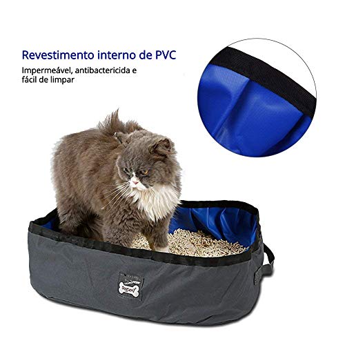 Caixa De Areia Gatos Dobrável P/Viagem