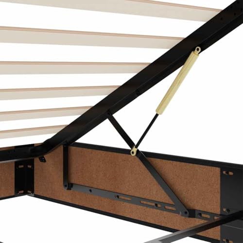 Vidaxl Struttura Letto Pouf Senza Materasso Nero 120X190 Cm Velluto, Giroletto Con Contenitore, Imbottito, Singolo Pouf, Pouf Giroletto, Sottoletto - 6