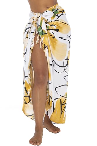 Back From Bali Womens Print Sarong Swimsuit Beach Cover Up Wrap Skirt Pareo