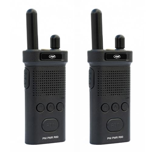 Radio portable PNI PMR R60 : talkie-walkie 446 MHz rechargeable 1200 mAh avec fonction SOS