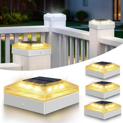 vighep 4x4 Solar Post Cap Lights Outdoor 4 Pack, 3