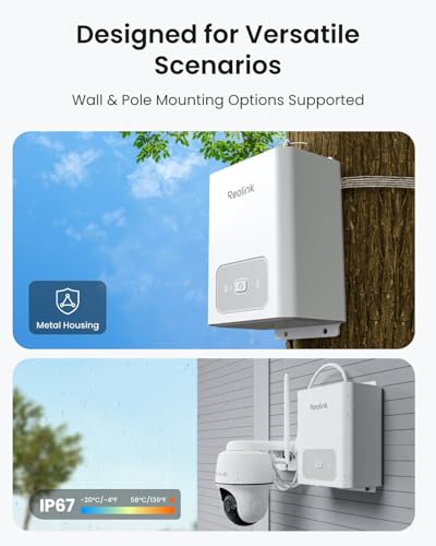 Image of REOLINK High-Capacity Solar-Powered Battery Pack, Outdoor Use, RLA-BP1