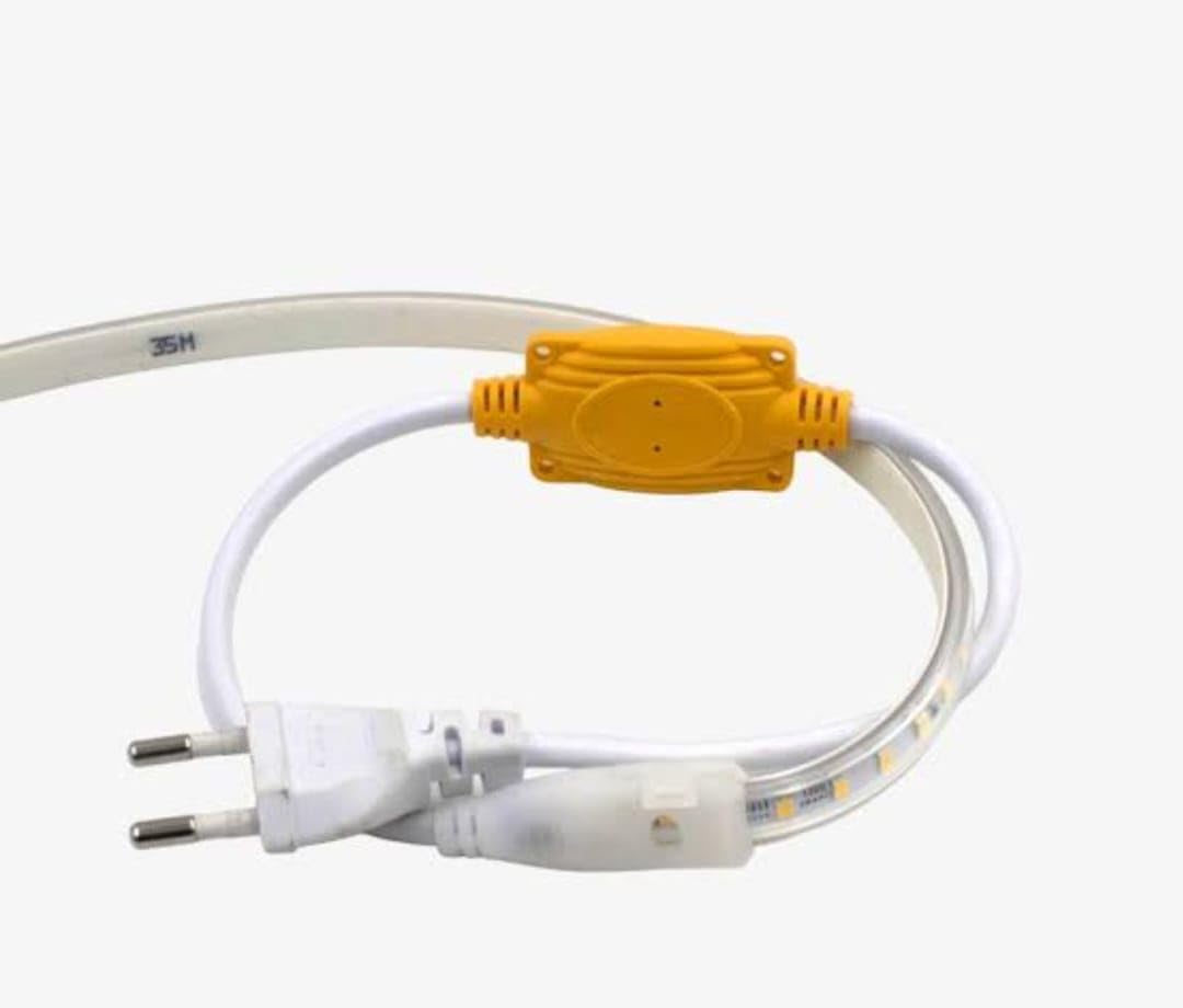 LED Rope Light Adapter Connector Cable for SMD 2835 (120 LED/Mtr) Rope Lights | 2-Pin Wireless Plug Adaptor | Durable & Easy Installation (Pack of 1|)-image-5