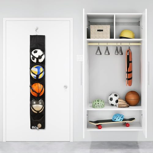 TJHDSF Suspension Ball aufbewahrung,Abnehmbare Ballständer,Bälle aufbewahrung Organizer,Ballaufbewahrung Outdoor,Wand hängender Ballhalter,Aufbewahrung von Basketball,Fußball,Volleyball und Tennis