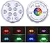 Qoolife Submersible LED Lights Remote Control Battery Powered, RGB Multi Color Changing Waterproof Light for Pool, Vase Base, Spa, Aquarium, Pond, Hot Tub, Decoration, Party, 2-Pack