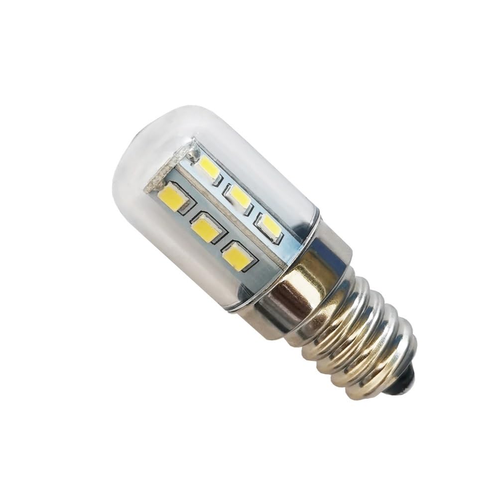 HHF Illuminazione domestica, Confezione da 50, LED luce frigorifero AC220V T18S E12/E14/E17 2W mini luce illuminazione domestica(2700K warm white,E17 220V)