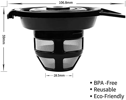 Miniatura 4 de HASMX Filtro de cestas de café de una sola porción para Hamilton Beach Flex Brew 49900, 49902, 49903, 49930, 49940, 49950, 49958, 49966, 49968,