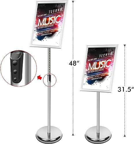 Support publicitaire réglable avec base robuste contre le vent - 4