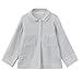 Ashmyova Boys Long Sleeve Vintage Stripe Blouses Shirt Linen Classic Collared Button-Down Shirts Spring Tees Pocket Tops Blue Stripe Size 18-24 Months