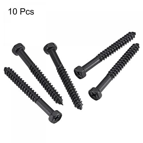 Tornillos Hex Lag 5/16" x 2-3/4" acero carbono Phillips 10pcs miniatura 3